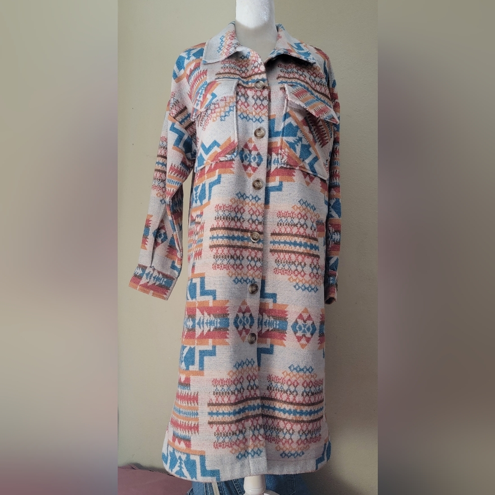 Southwestern  Aztec Patterned Coat